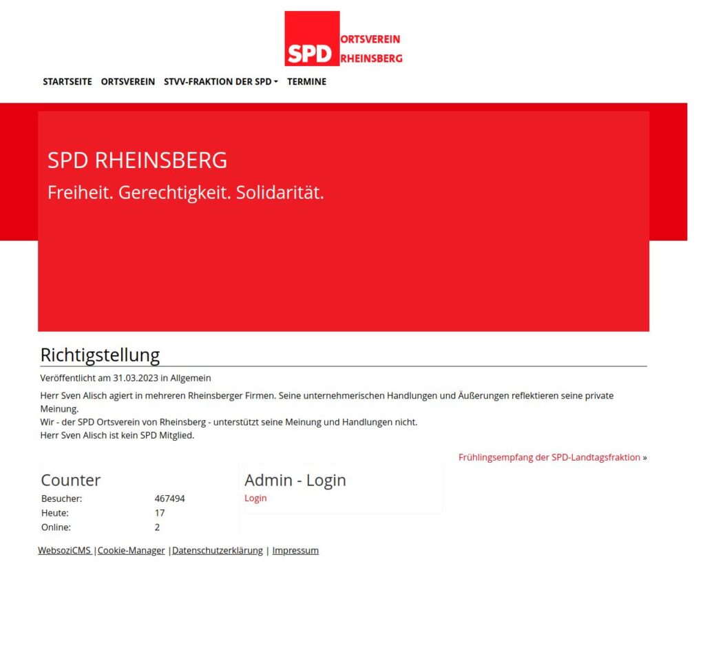 SPD distanziert sich von Sven Alisch